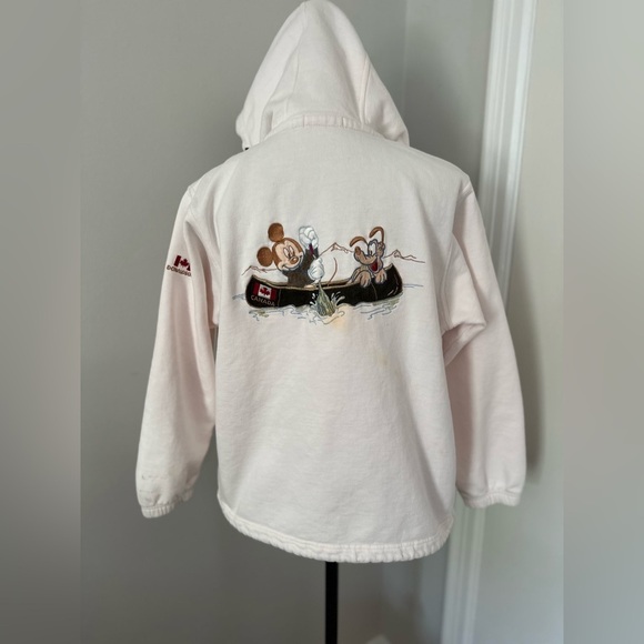 VTG Donaldson Disney Women Sz:S Embroidered Canada Mickey Mouse Full Zip Hoodie. - Picture 1 of 16